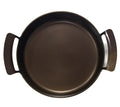 Round black pan with two handles