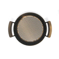 two handled pan for grill with holes