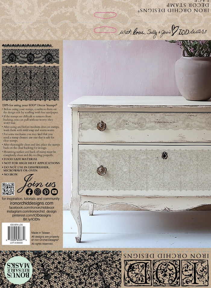 12 x 12 IOD Stamp Lace