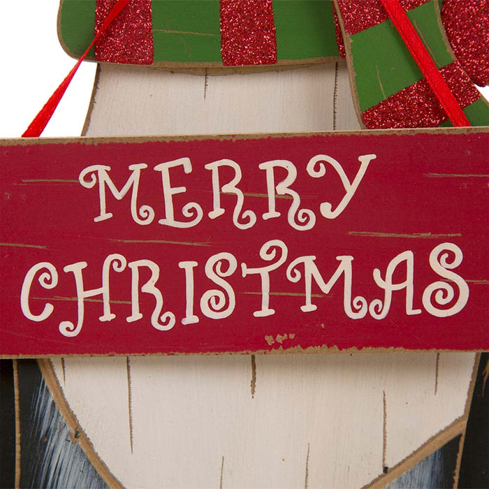 16.00"H Wooden Christmas Dog Figurines Decor
