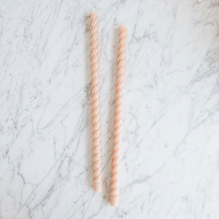 18" Taper Rope Candles - Petal