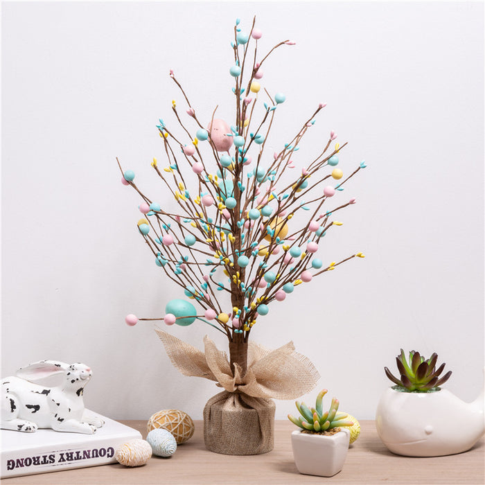 18"H Easter Table Tree with Multicolor Easter Eggs