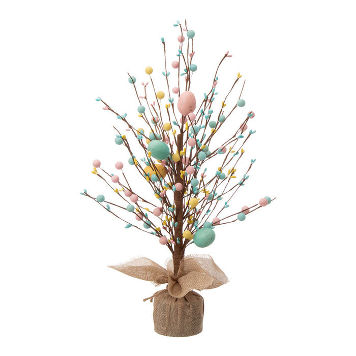 18"H Easter Table Tree with Multicolor Easter Eggs