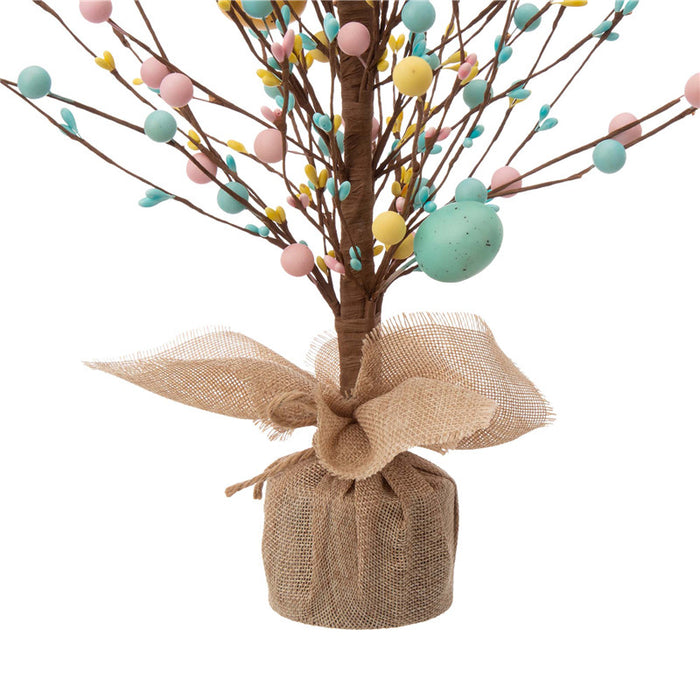 18"H Easter Table Tree with Multicolor Easter Eggs