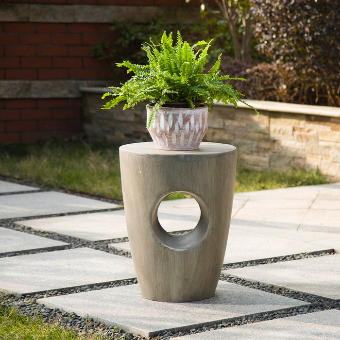 18"H MGO Faux Concrete Garden Stool, Plant Stand or Accent Table (Multi-functional)