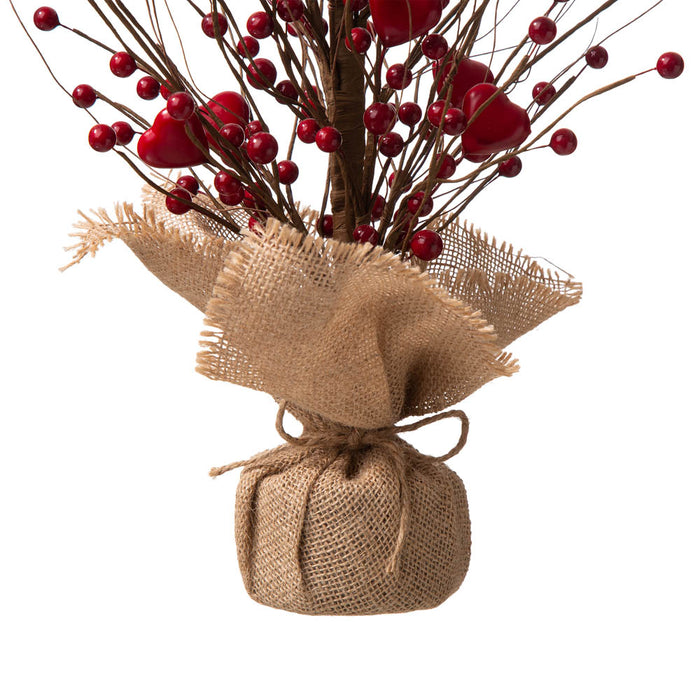 18"H Valentine's Berry Heart Table Tree
