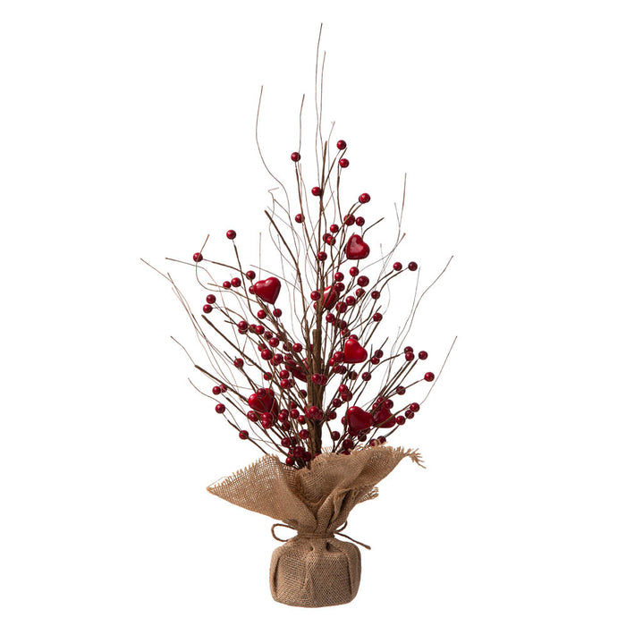 18"H Valentine's Berry Heart Table Tree
