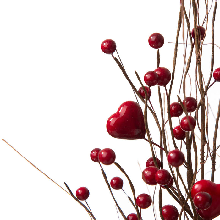 18"H Valentine's Berry Heart Table Tree