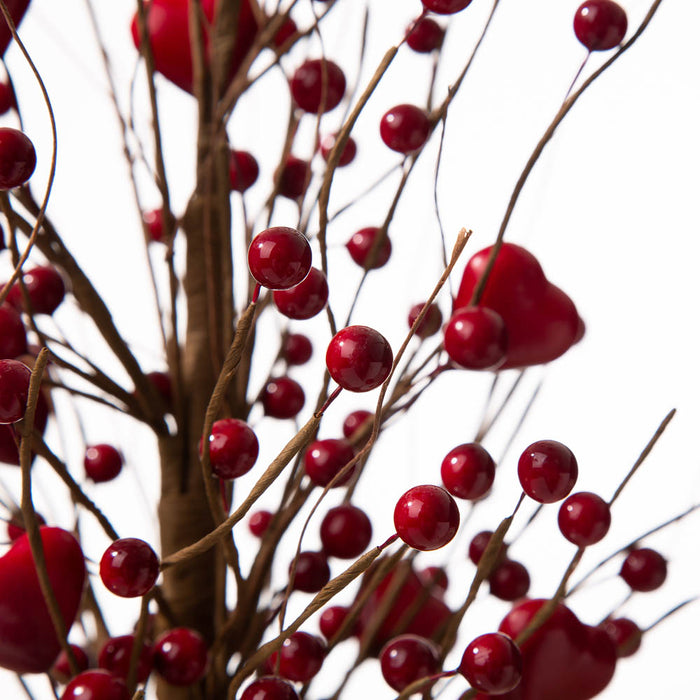 18"H Valentine's Berry Heart Table Tree