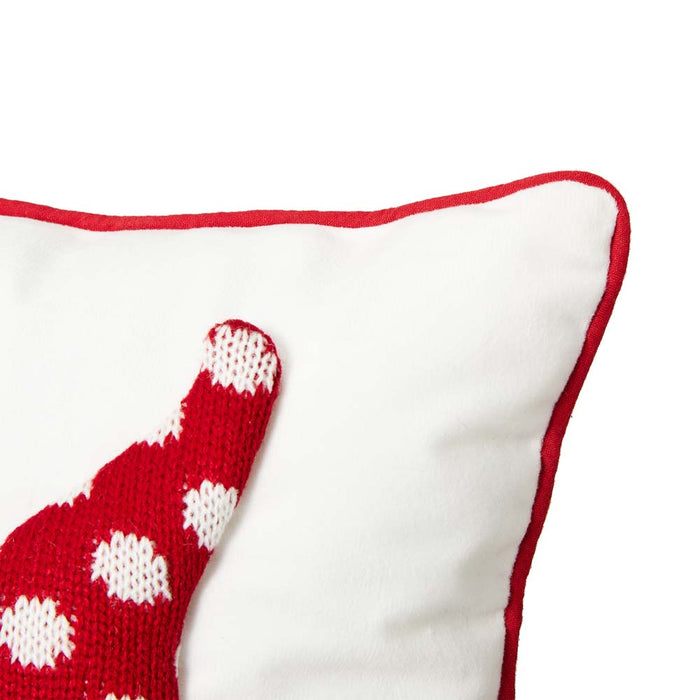18"L 3D Heavy Cotton Knitted Gnome Throw Pillow