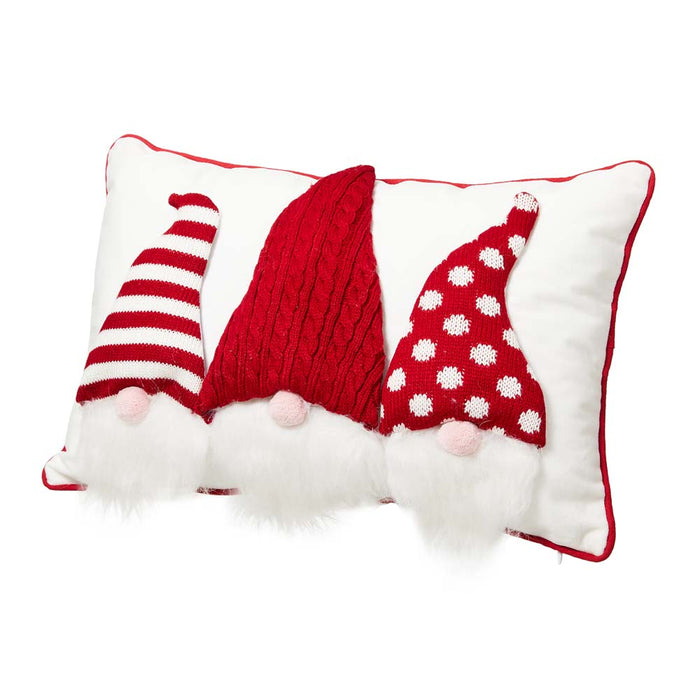18"L 3D Heavy Cotton Knitted Gnome Throw Pillow