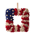 19.25"L Americana Squared Fabric Wreath