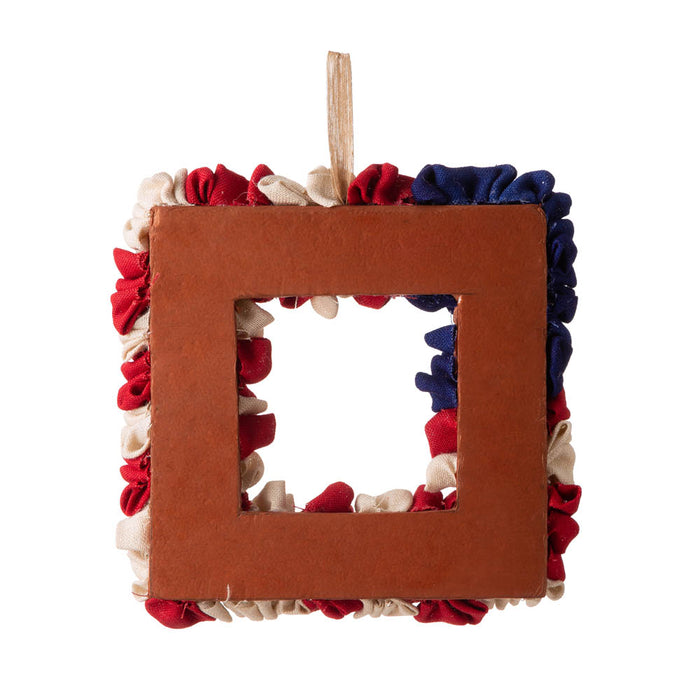 19.25"L Americana Squared Fabric Wreath