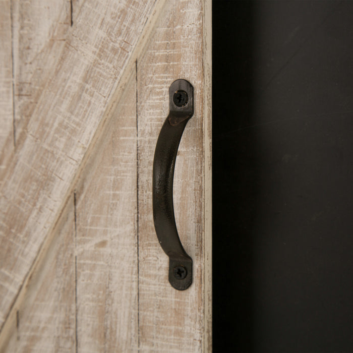 19.75"H Farmhouse  Wooden Chalkboard Barn Door Style Wall Decor