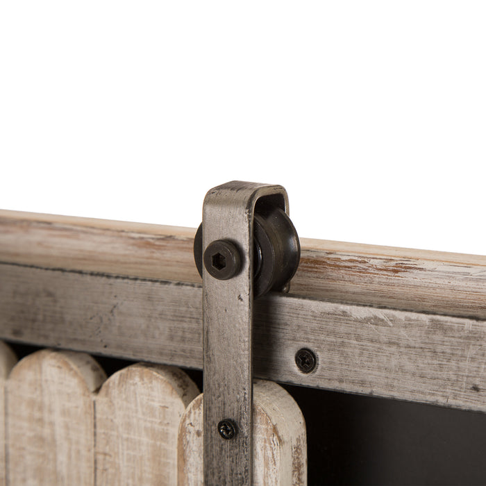 19.75"H Farmhouse  Wooden Chalkboard Barn Door Style Wall Decor