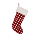 21"L Fabric Pompom Stocking,"Merry Christmas"