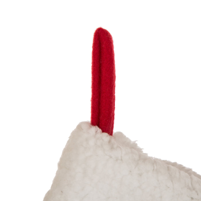 21"L Fabric Pompom Stocking,"Merry Christmas"