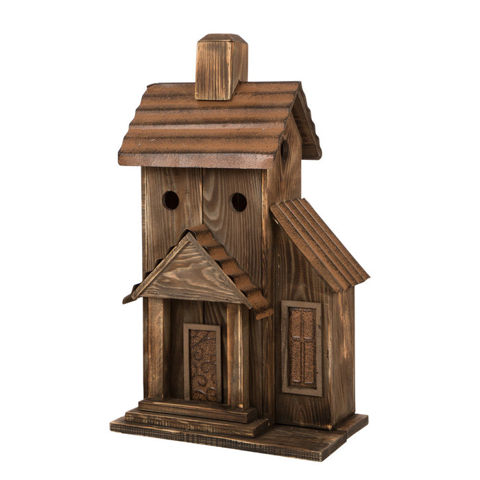 24.02"H Extra-Large Rustic Wood Natural Birdhouse