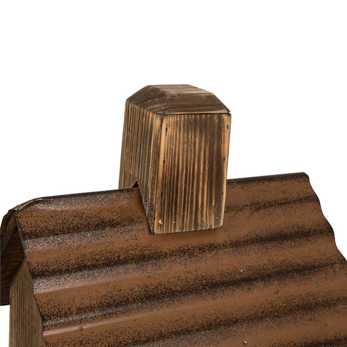 24.02"H Extra-Large Rustic Wood Natural Birdhouse