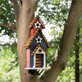 24.41"H Oversized Wooden/Rustic Metal Patriotic Birdhouse