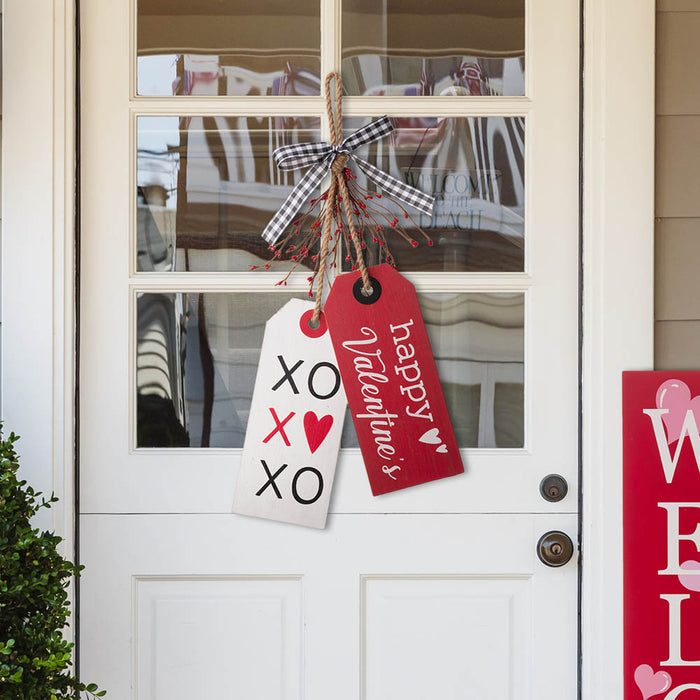 24"H Valentine's Wooden Doorknorb Hanging Decor