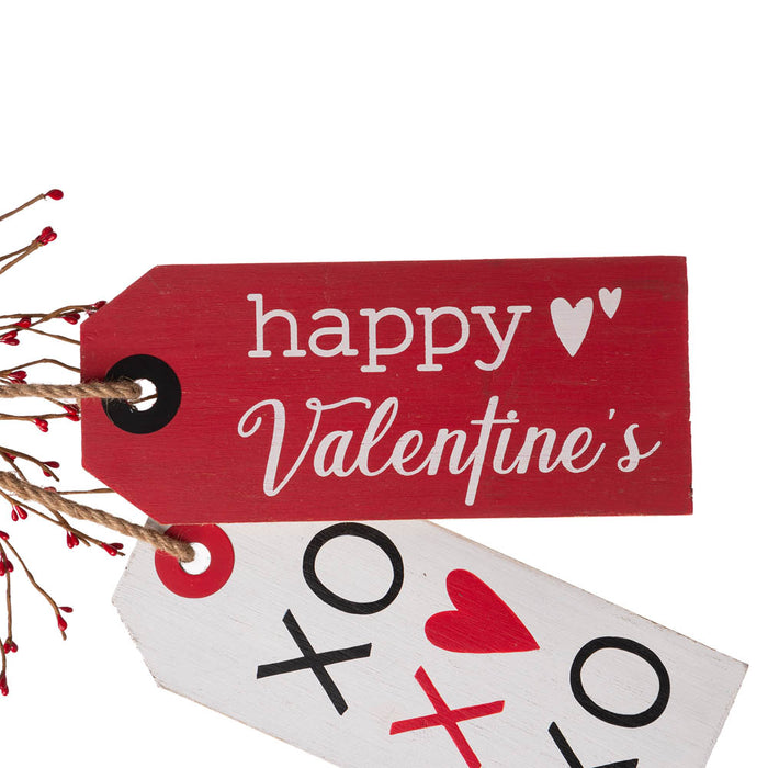 24"H Valentine's Wooden Doorknorb Hanging Decor