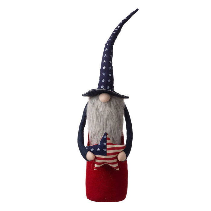 28"H Fabric Patriotic Gnome Standing Décor