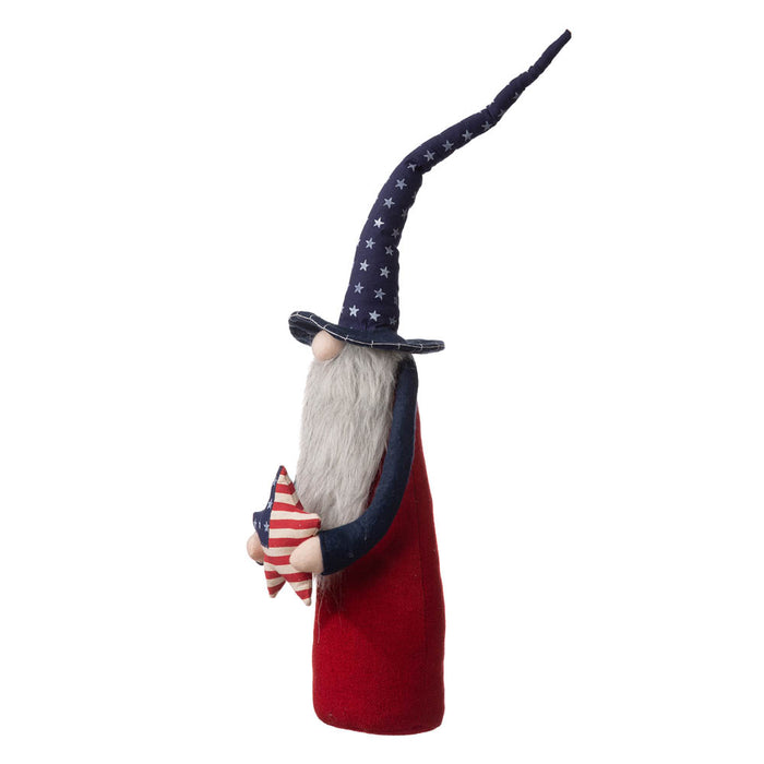28"H Fabric Patriotic Gnome Standing Décor
