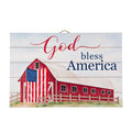30"L God Bless America Sign Wooden Wall/Hanging Decor