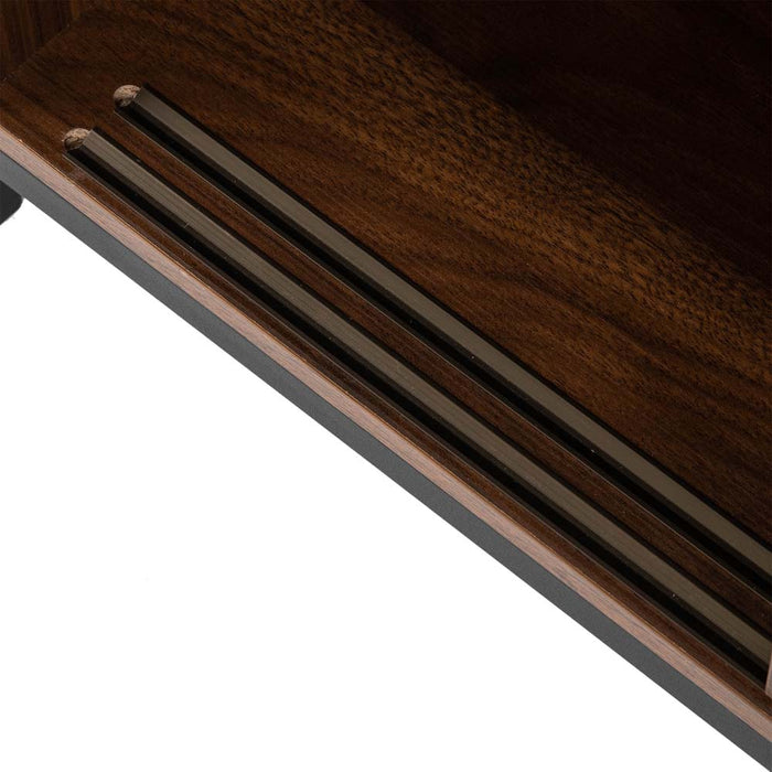 31.82"H Wooden/Metal Floor Cabinet with Double Sliding Doors