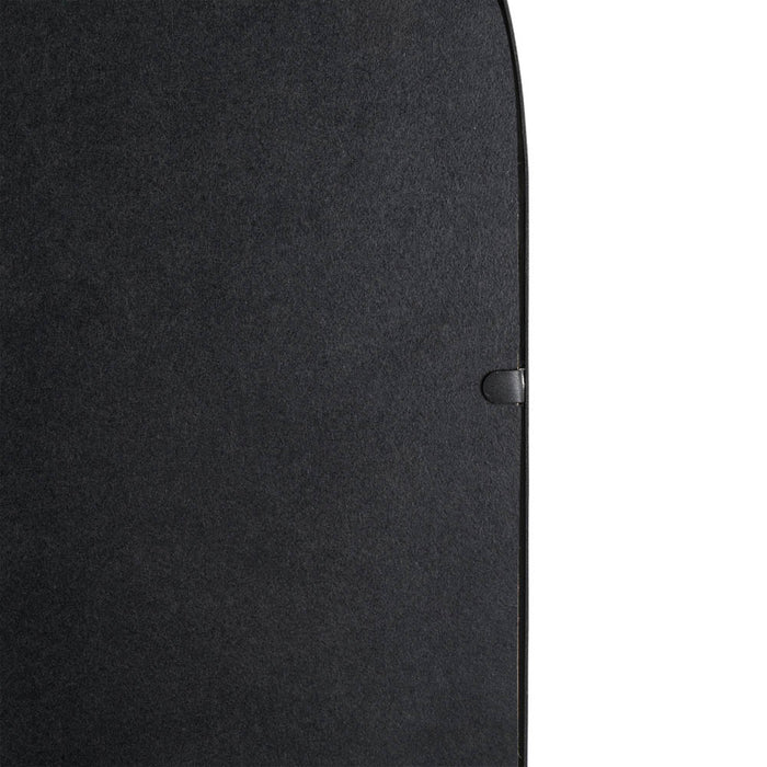 33.07"H Oversized Black Metal Framed Arched Wall Mirror