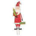 36.02"H Metal Santa Yard Stake or Standing Décor or Wall Décor (Three Function)