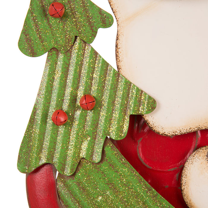36.02"H Metal Santa Yard Stake or Standing Décor or Wall Décor (Three Function)