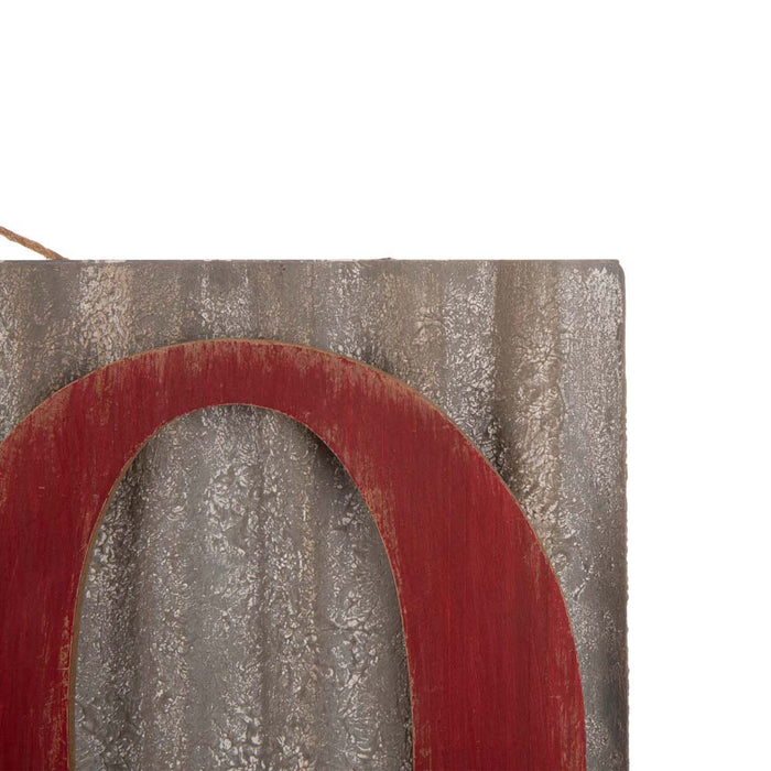 36.10"L Metal/Wooden Patriotic HELLO Wall Décor
