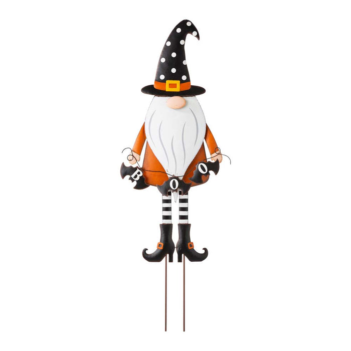 36"H Halloween Metal Gnome Yard Stake or Hanging Decor (Two Functions)
