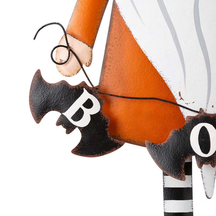 36"H Halloween Metal Gnome Yard Stake or Hanging Decor (Two Functions)