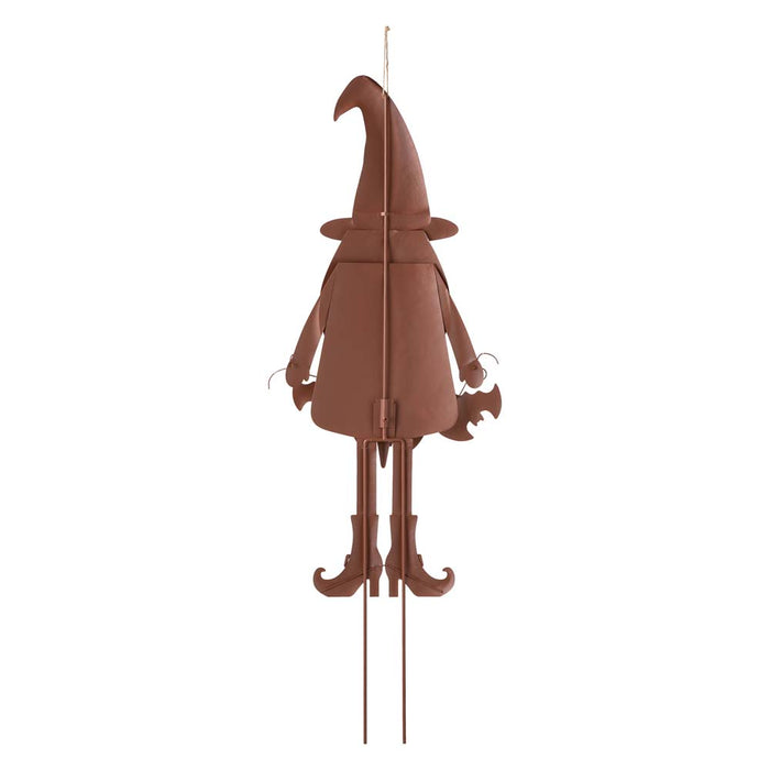 36"H Halloween Metal Gnome Yard Stake or Hanging Decor (Two Functions)