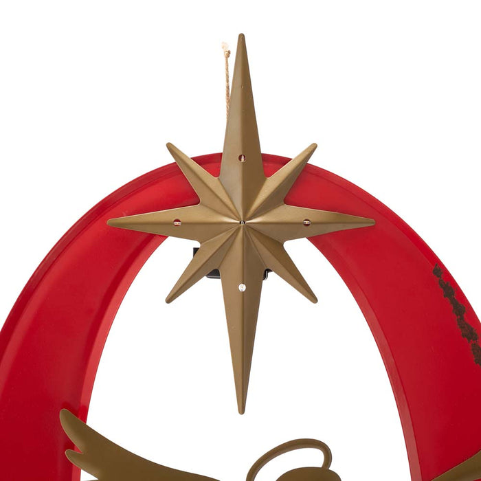 36"H Metal "JOY" Angel Yard Stake or Standing Decor or Wall Décor with LED Lights (Three Functions)