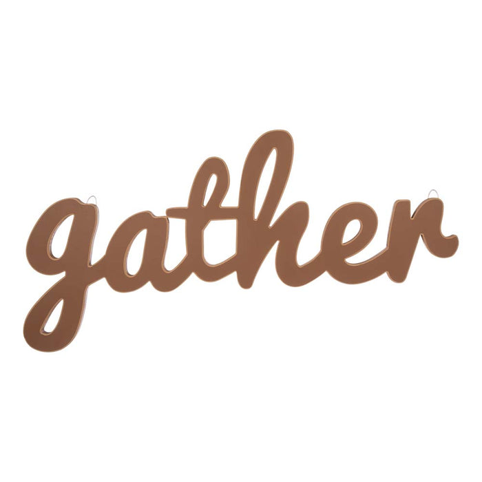 36"L Fall Wooden "gather" Word Wall Hanging Decor