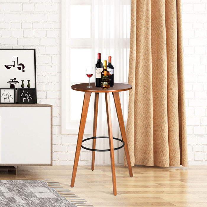 40.25"H Bamboo Round Bar Table