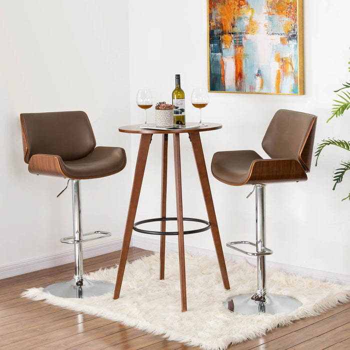 40.25"H Bamboo Round Bar Table
