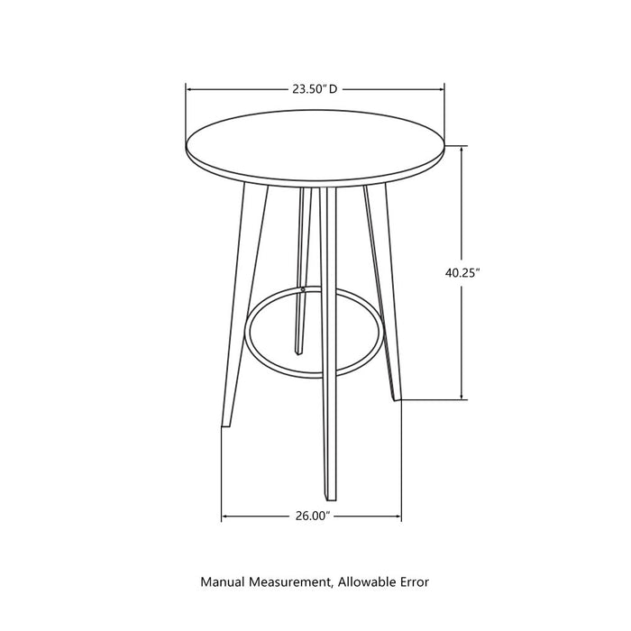 40.25"H Bamboo Round Bar Table