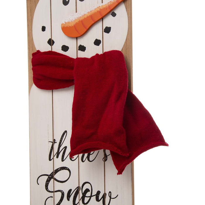 42"H?Wooden Sleigh Christmas Snowman Porch Sign