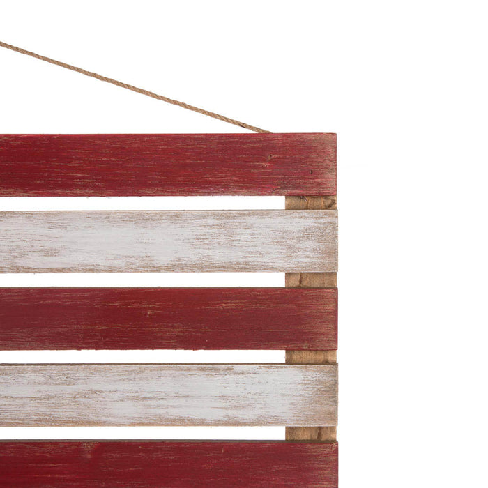 42"L Wooden Patriotic National Flag Wall/Hanging Décor