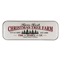 43.11"L Farmhouse Decor Metal Enamel Christmas Tree Farm Sign