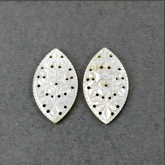 mother of pearl marquise carving
