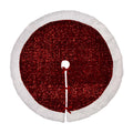 48"D Red Sequin Christmas Tree Skirt
