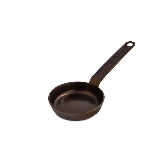 Small carbon steel cast iron skillet