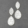 mother of pearl marquise, oval carving