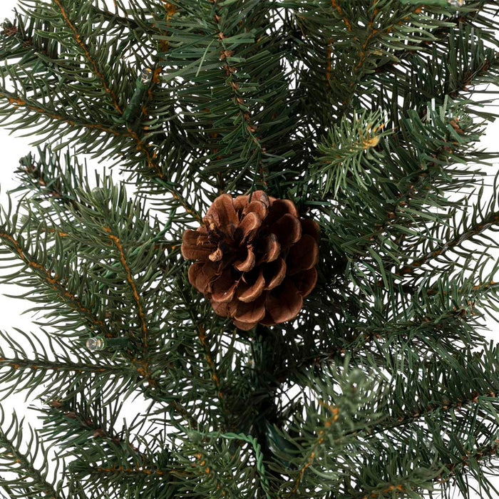 9 ft. Pre-Lit Greenery Pine Cone Christmas Garland with 50 Warm White LED Lights